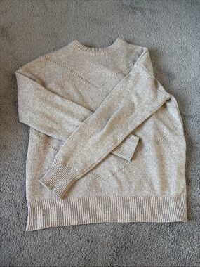 Women's Crewneck Sweater in Light Beige